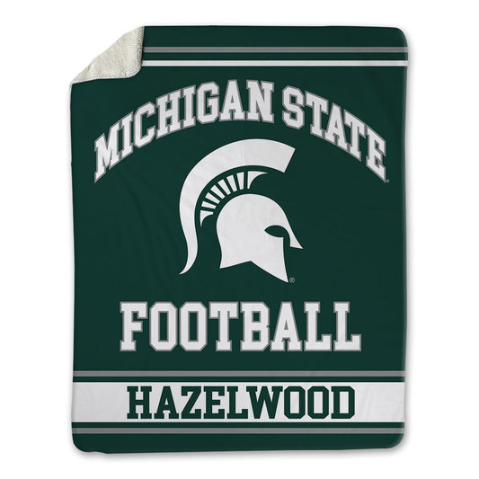 Michigan State - NCAA Football : Carlos Hazelwood - Blanket-0