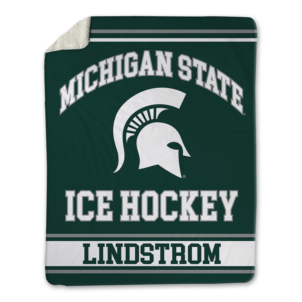 Michigan State - NCAA Men's Ice Hockey : Cayden Lindstrom - Blanket-0