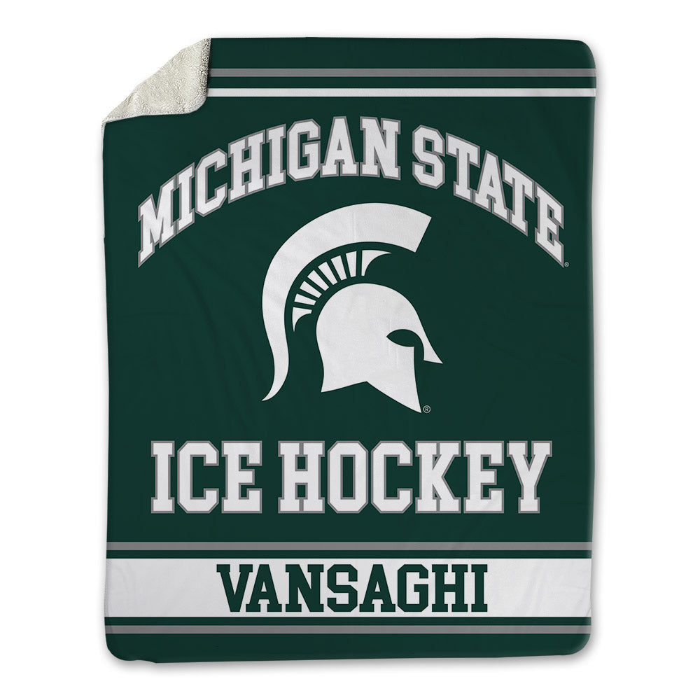 Michigan State - NCAA Men's Ice Hockey : Shane Vansaghi - Blanket-0