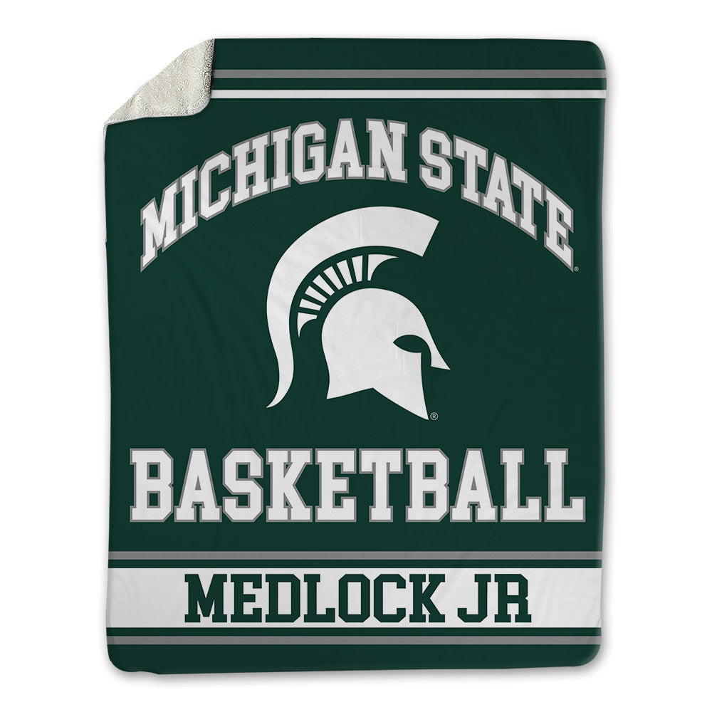 Michigan State - NCAA Men's Basketball : Carlos Medlock jr - Blanket-0