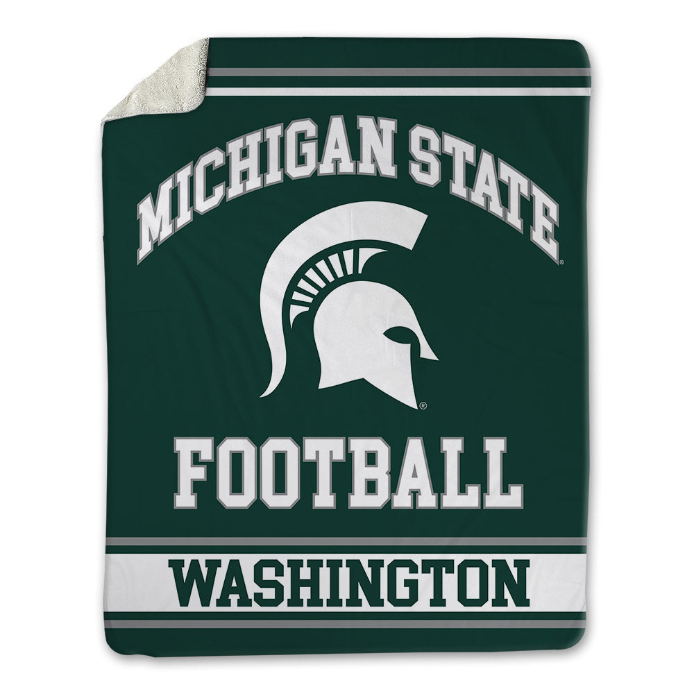Michigan State - NCAA Football : Zachary Washington - Blanket-0