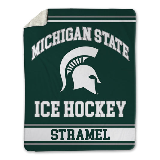 Michigan State - NCAA Men's Ice Hockey : Charlie Stramel - Blanket-0