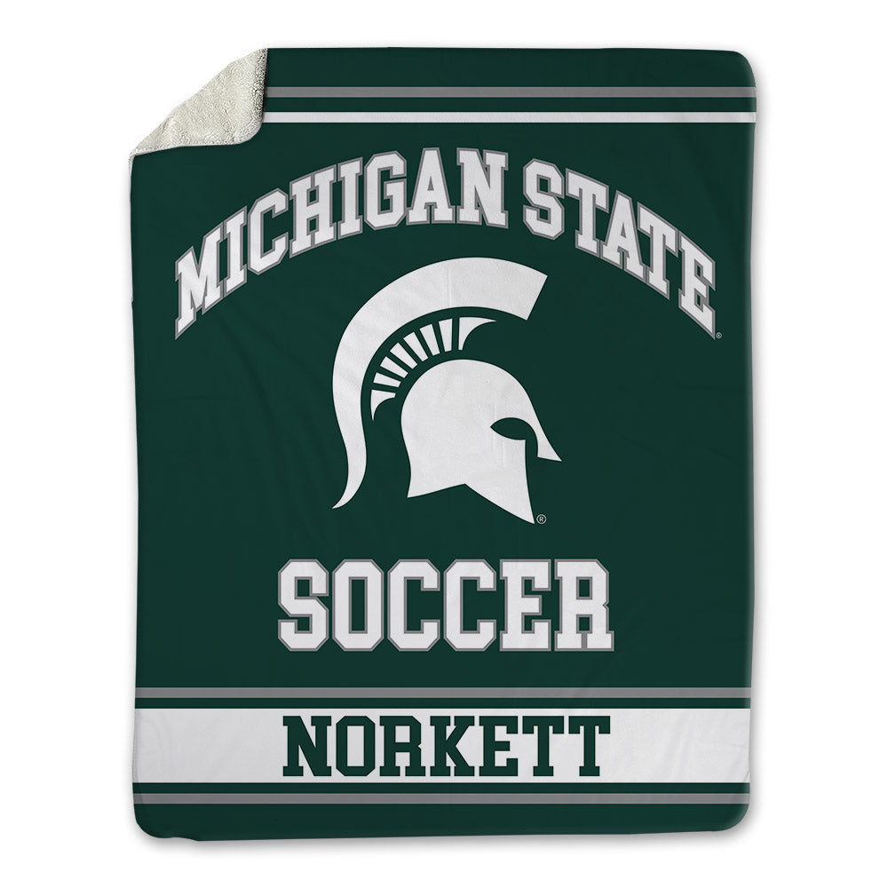 Michigan State - NCAA Men's Soccer : Charlie Norkett - Blanket-0