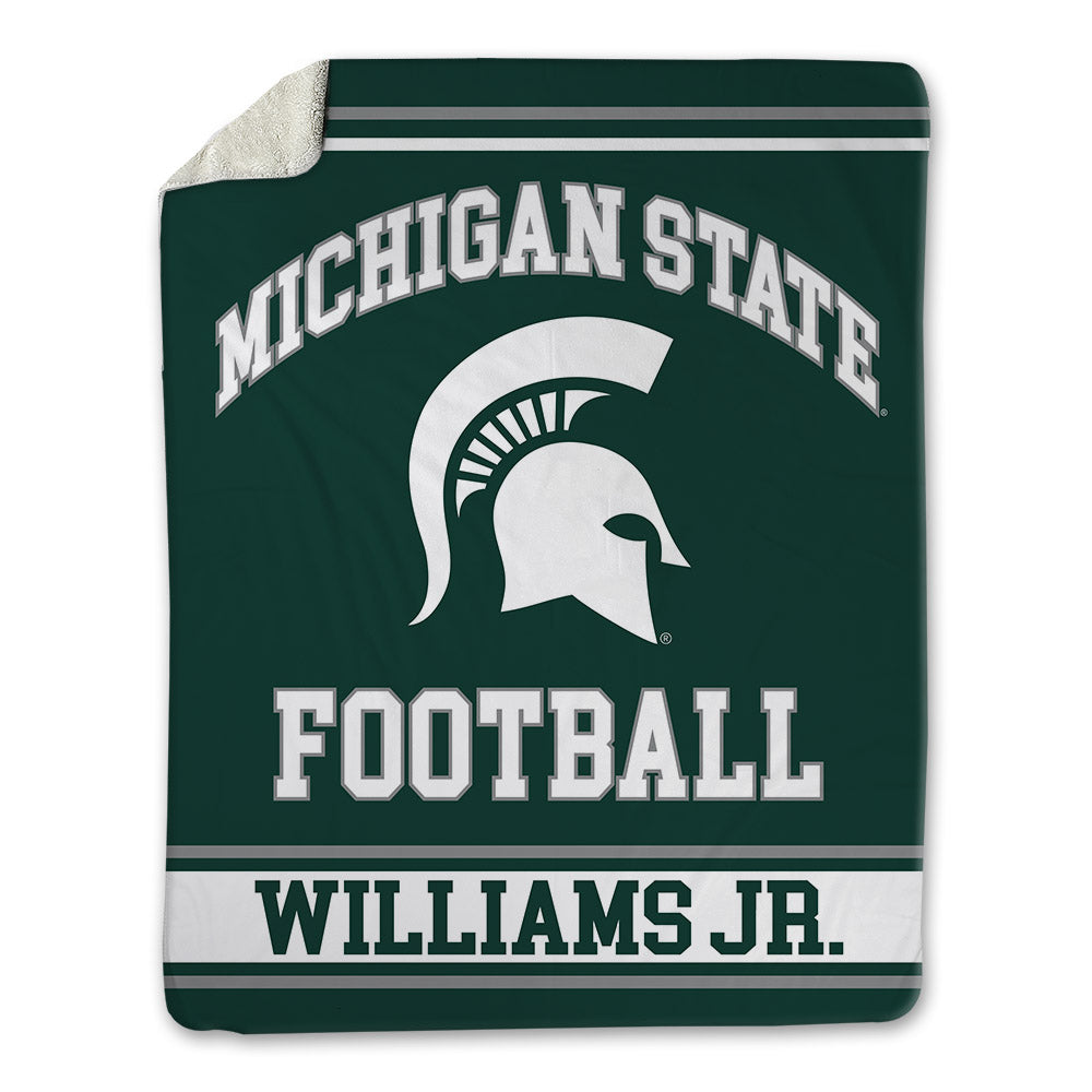 Michigan State - NCAA Football : Cedric Williams Jr. - Blanket-0