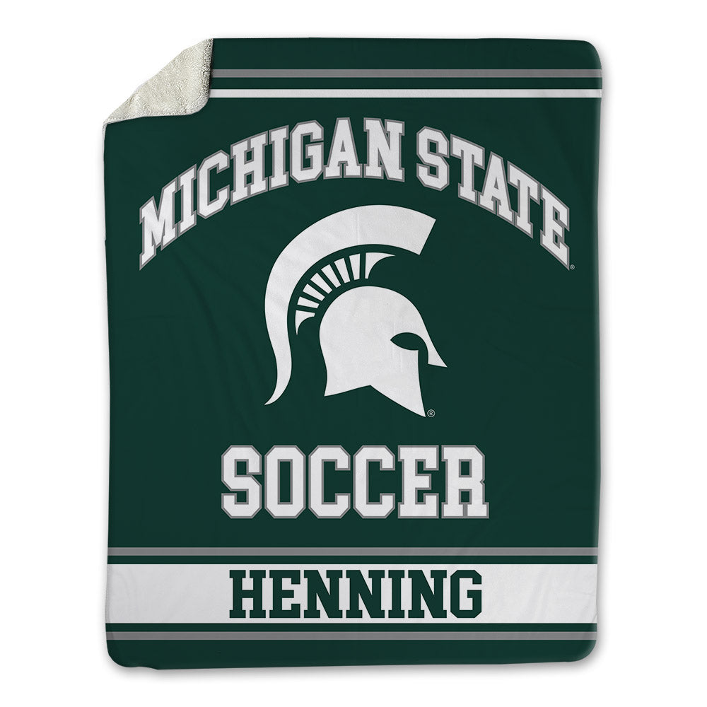 Michigan State - NCAA Women's Soccer : Noelle Henning - Blanket-0