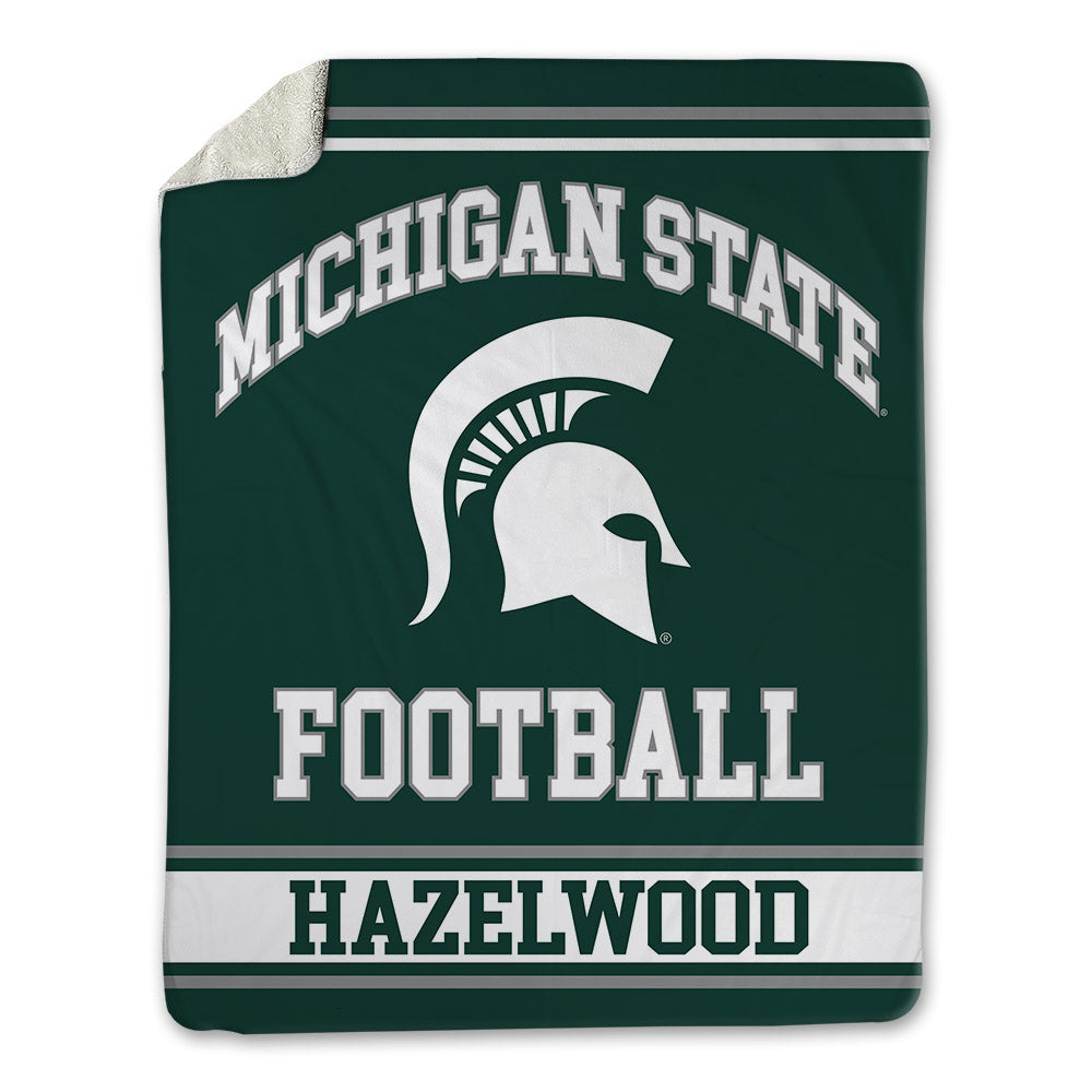 Michigan State - NCAA Football : Carlos Hazelwood - Blanket-0