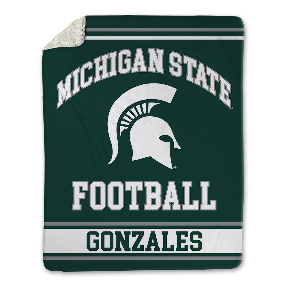 Michigan State - NCAA Football : Stephen Gonzales - Blanket-0