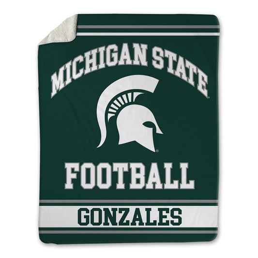 Michigan State - NCAA Football : Stephen Gonzales - Blanket-0