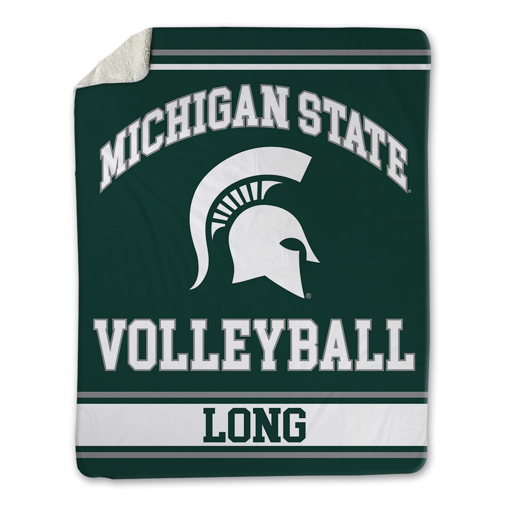 Michigan State - NCAA Women's Volleyball : Malayah Long - Blanket-0