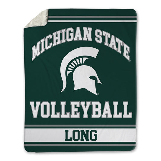Michigan State - NCAA Women's Volleyball : Malayah Long - Blanket-0