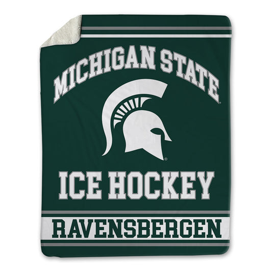Michigan State - NCAA Men's Ice Hockey : Joshua Ravensbergen - Blanket-0