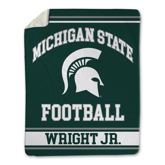 Michigan State - NCAA Football : Robert Wright Jr. - Blanket-0