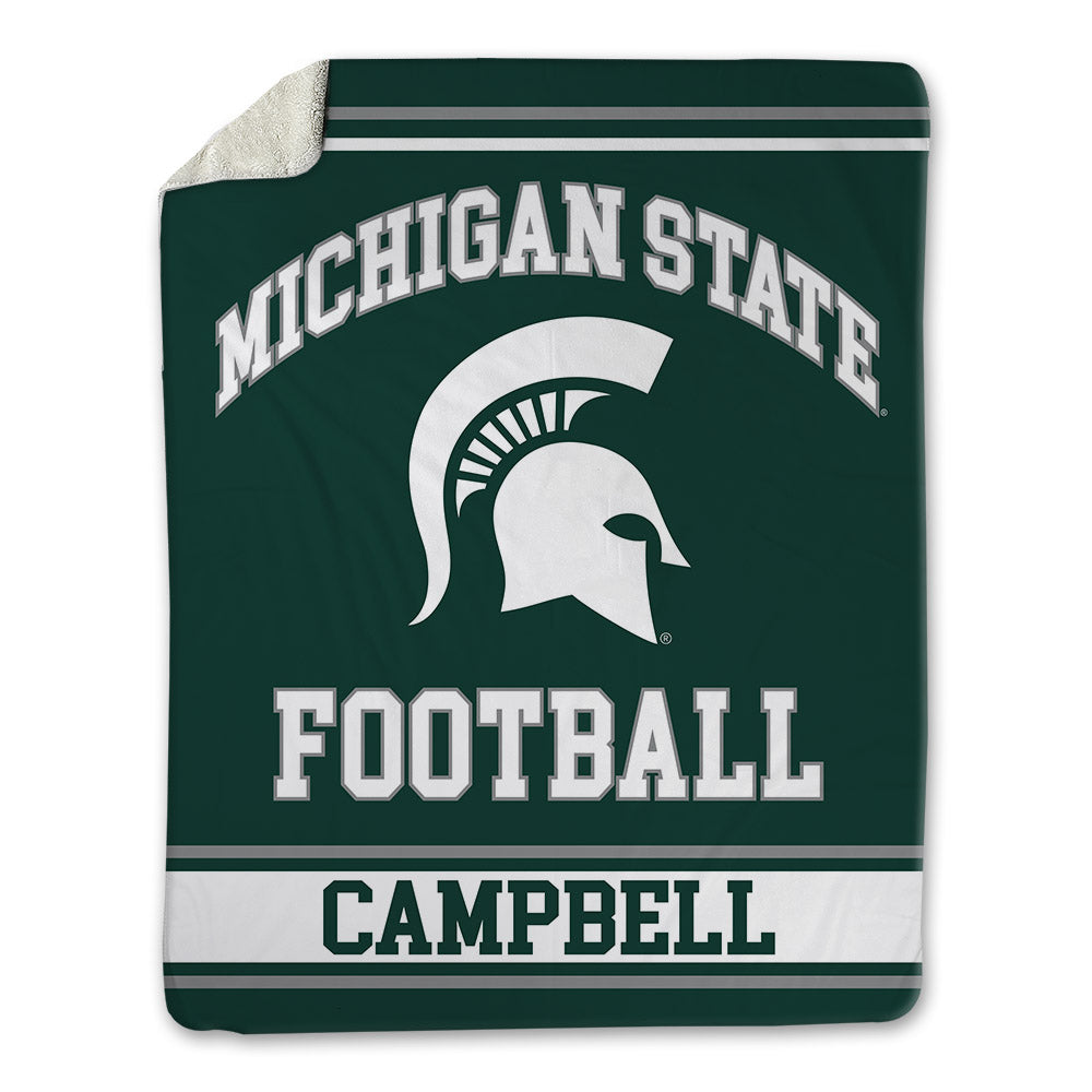 Michigan State - NCAA Football : Collin Campbell - Blanket-0