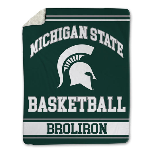 Michigan State - NCAA Women's Basketball : Emma Broliron - Blanket-0