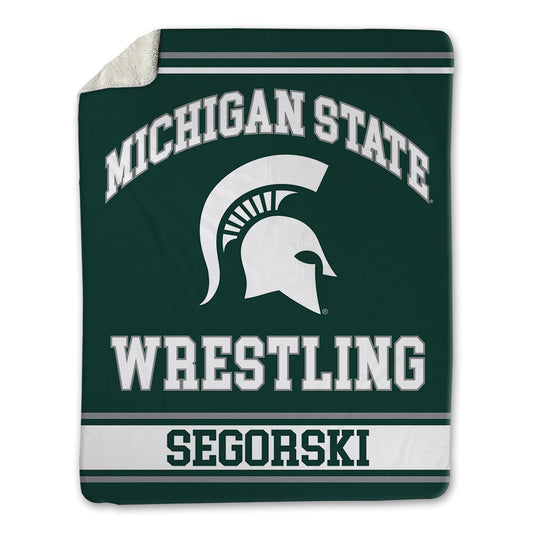 Michigan State - NCAA Wrestling : Owen Segorski - Blanket-0