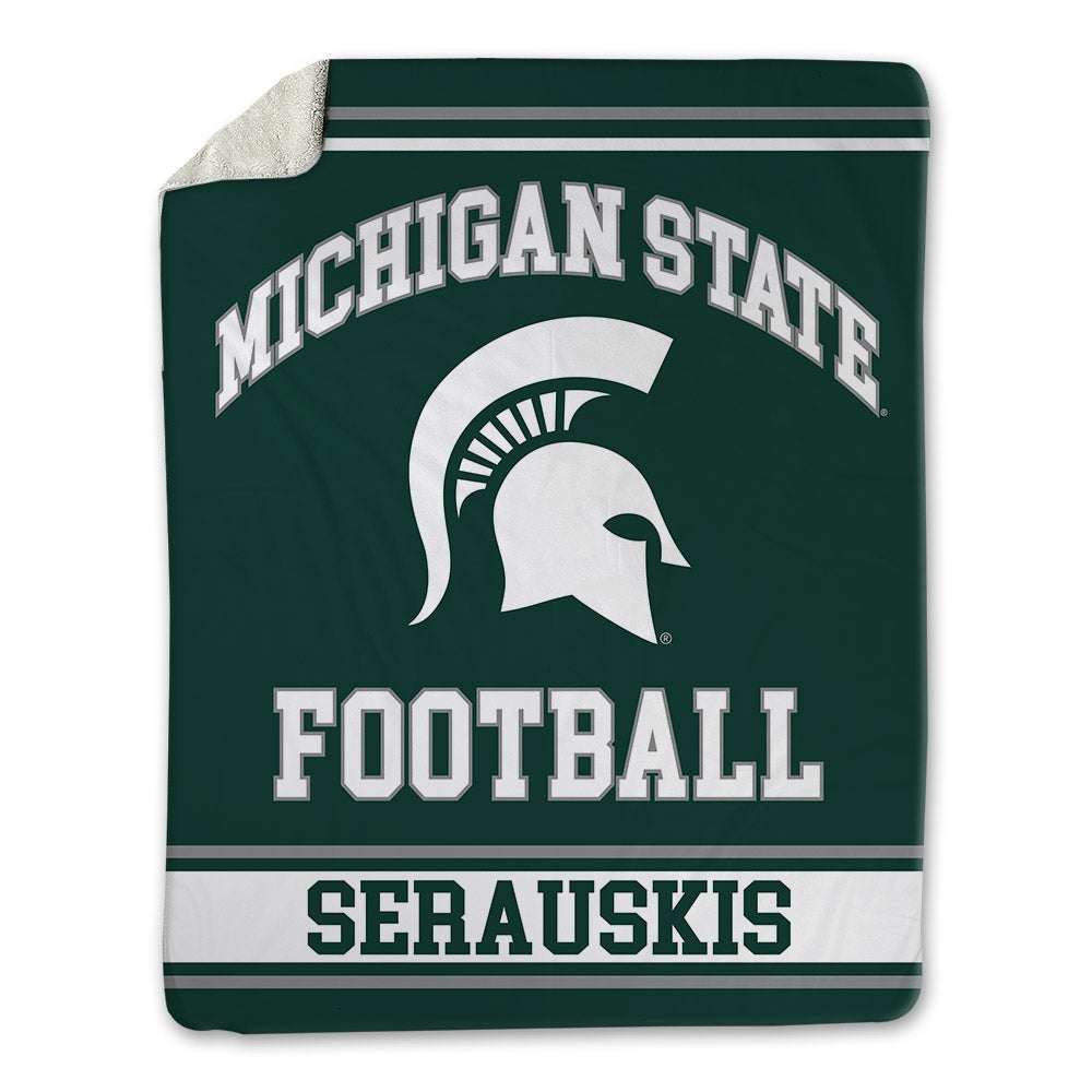 Michigan State - NCAA Football : Trey Serauskis - Blanket-0