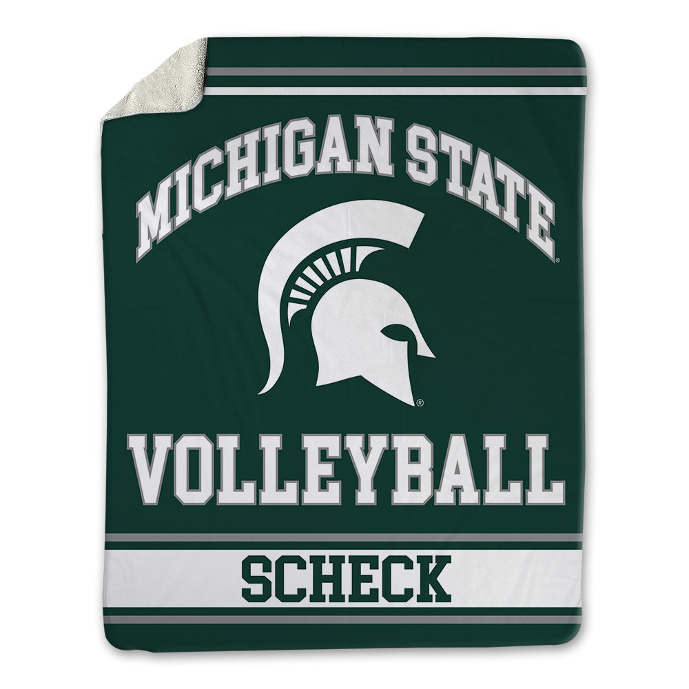 Michigan State - NCAA Women's Volleyball : Breccan Scheck - Blanket-0