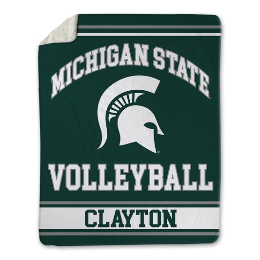 Michigan State - NCAA Women's Volleyball : Makya Clayton - Blanket-0