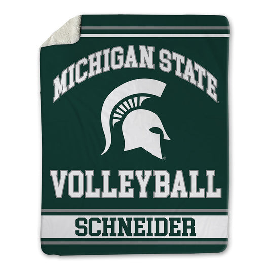 Michigan State - NCAA Women's Volleyball : Lia Schneider - Blanket-0