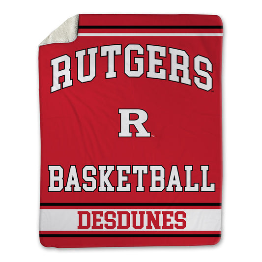 Rutgers - NCAA Women's Basketball : Chikae Desdunes - Blanket-0