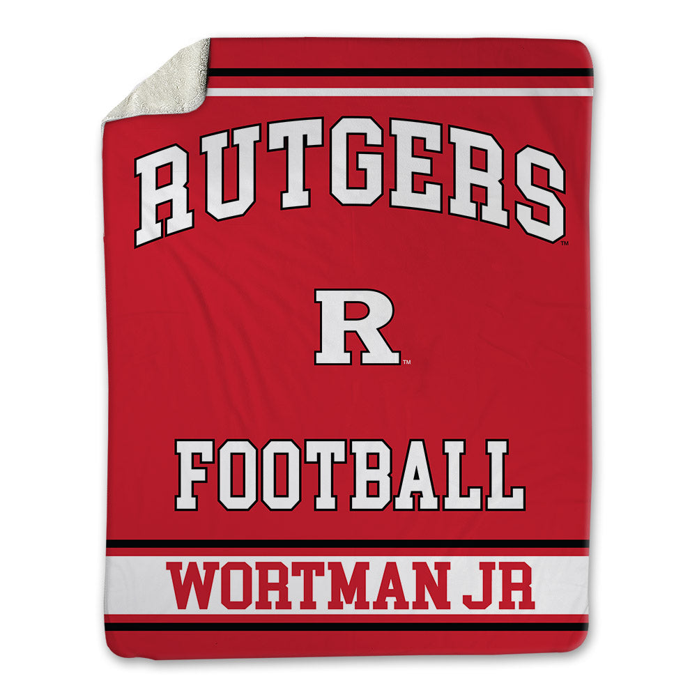 Rutgers - NCAA Football : RJ Wortman Jr - Blanket-0