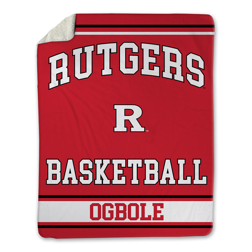 Rutgers - NCAA Men's Basketball : Emannuel Ogbole - Blanket-0