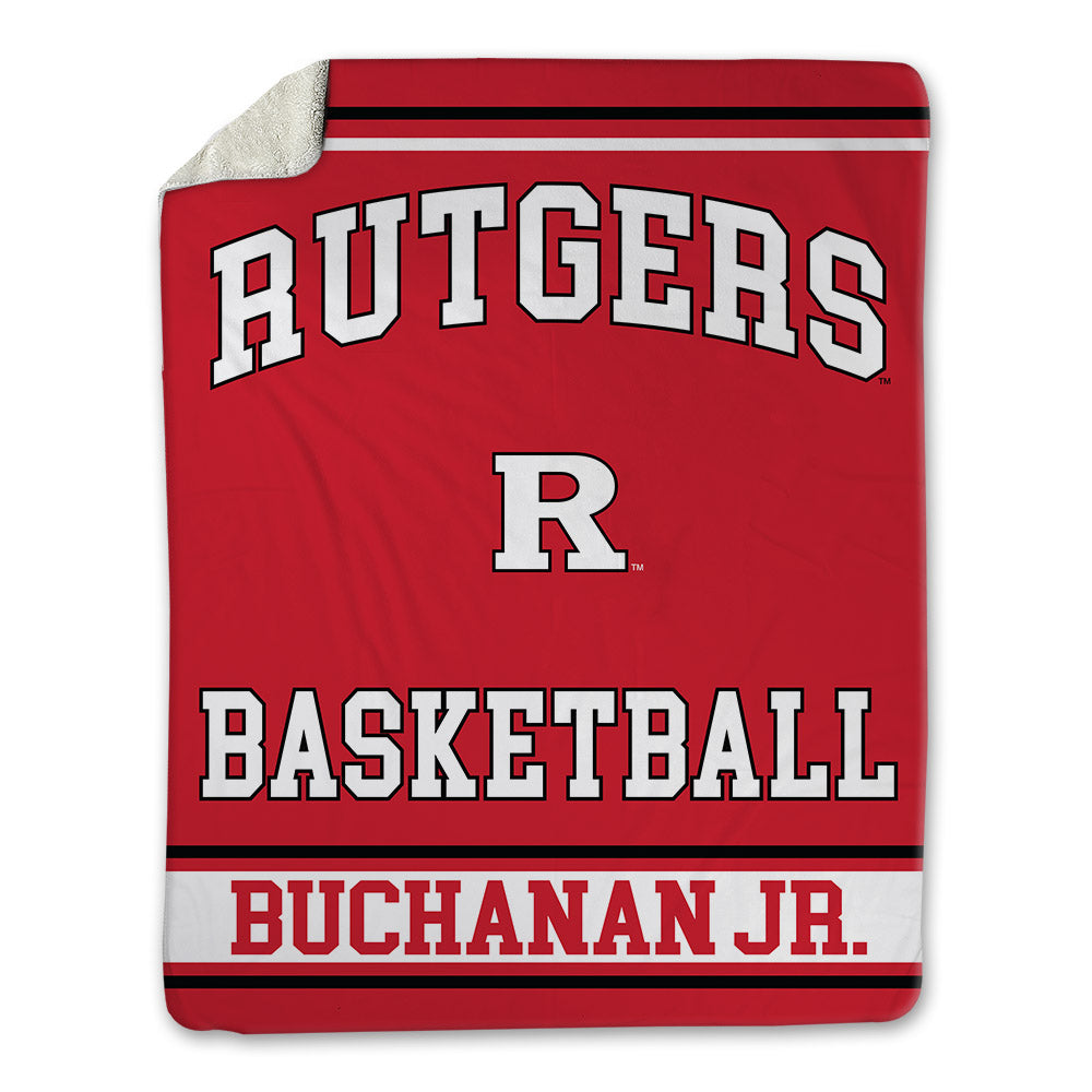 Rutgers - NCAA Men's Basketball : Darren Buchanan Jr. - Blanket-0