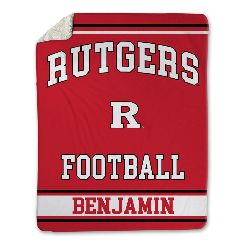 Rutgers - NCAA Football : Ja'shon Benjamin - Blanket-0