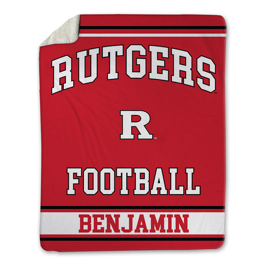 Rutgers - NCAA Football : Ja'shon Benjamin - Blanket-0