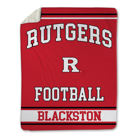 Rutgers - NCAA Football : Joshua Blackston - Blanket-0