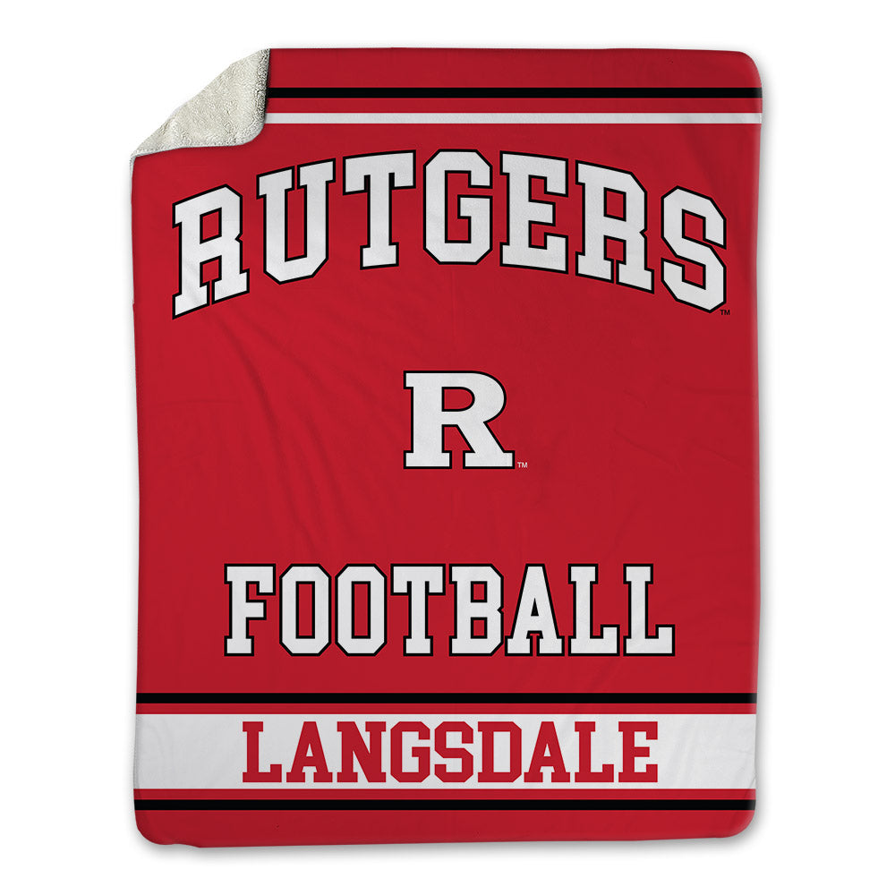 Rutgers - NCAA Football : Ryder Langsdale - Blanket-0