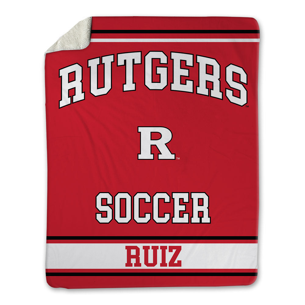 Rutgers - NCAA Men's Soccer : Erick Ruiz - Blanket-0