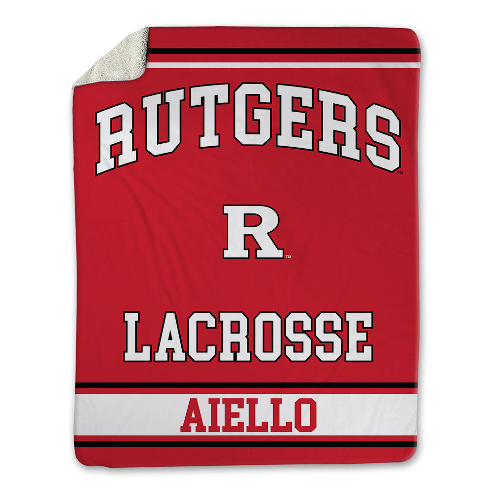 Rutgers - NCAA Men's Lacrosse : Jj Aiello - Blanket-0