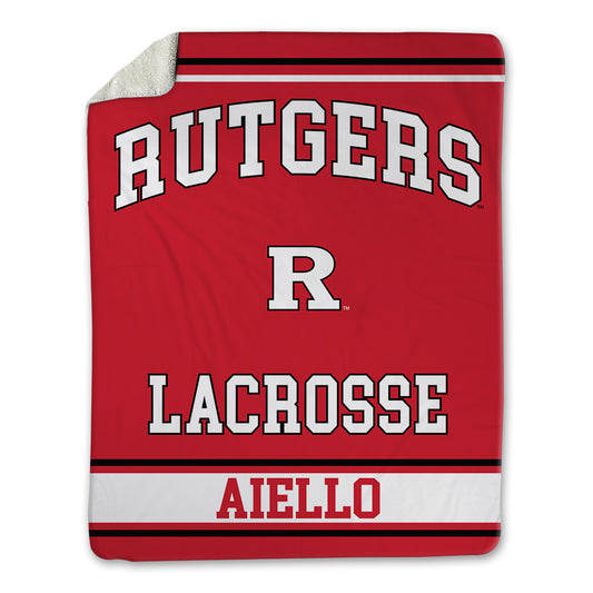 Rutgers - NCAA Men's Lacrosse : Jj Aiello - Blanket-0