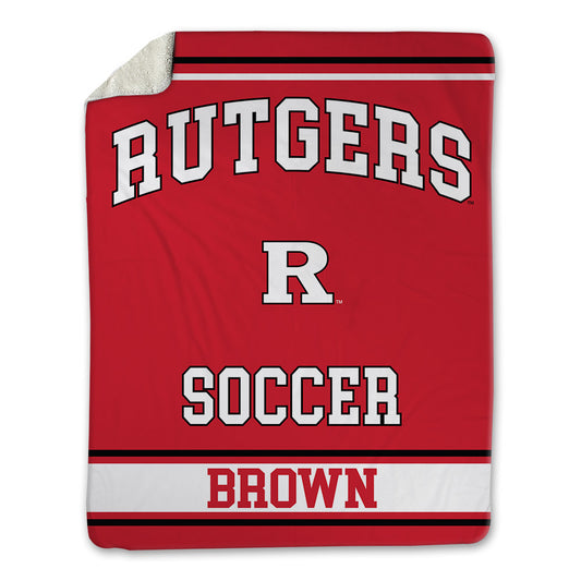 Rutgers - NCAA Men's Soccer : Logan Brown - Blanket-0