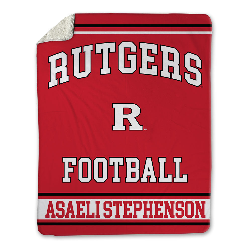 Rutgers - NCAA Football : Ian Asaeli Stephenson - Blanket-0