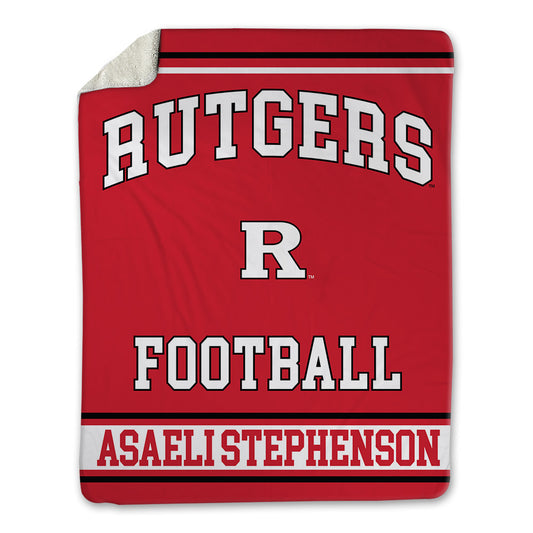 Rutgers - NCAA Football : Ian Asaeli Stephenson - Blanket-0