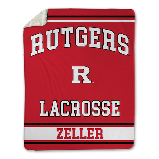 Rutgers - NCAA Men's Lacrosse : Colin Zeller - Blanket-0