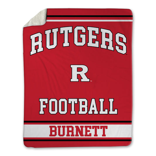 Rutgers - NCAA Football : Jdan Burnett - Blanket-0