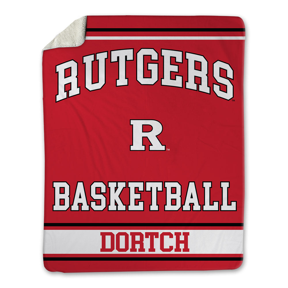 Rutgers - NCAA Men's Basketball : Bryce Dortch - Blanket-0