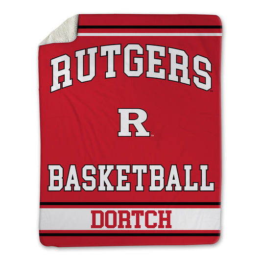 Rutgers - NCAA Men's Basketball : Bryce Dortch - Blanket-0