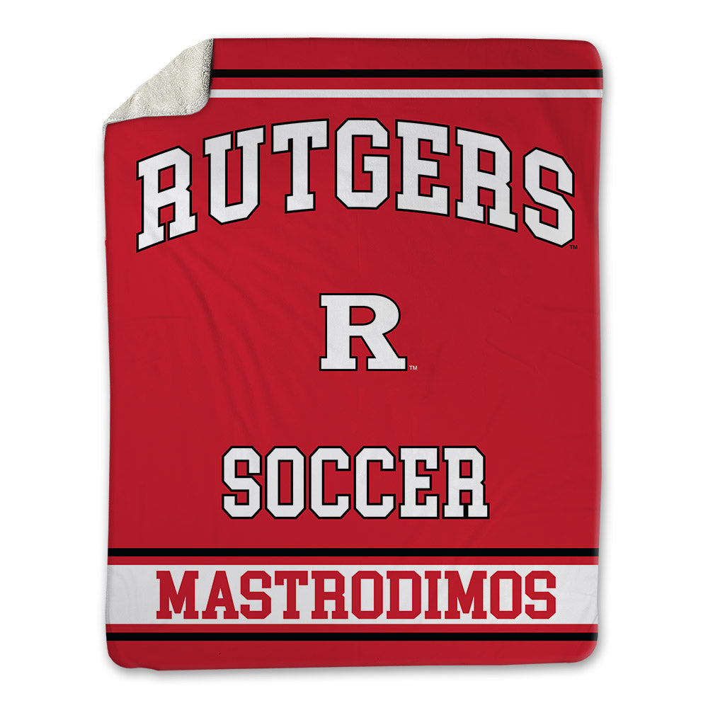 Rutgers - NCAA Men's Soccer : Zachary Mastrodimos - Blanket-0