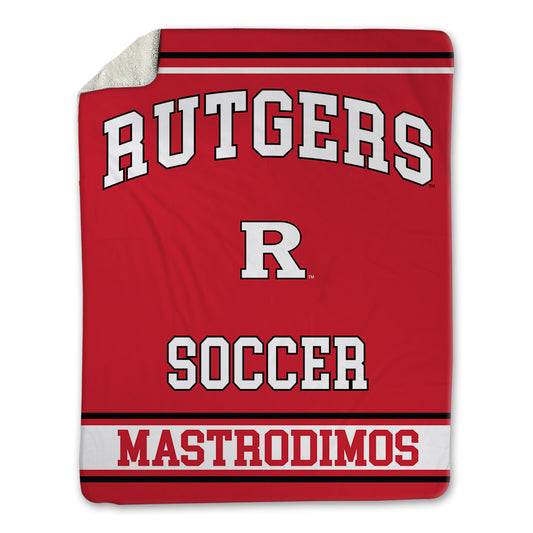 Rutgers - NCAA Men's Soccer : Zachary Mastrodimos - Blanket-0