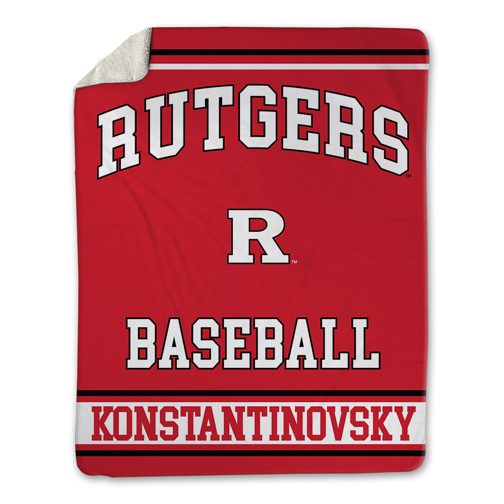 Rutgers - NCAA Baseball : Zack Konstantinovsky - Blanket-0