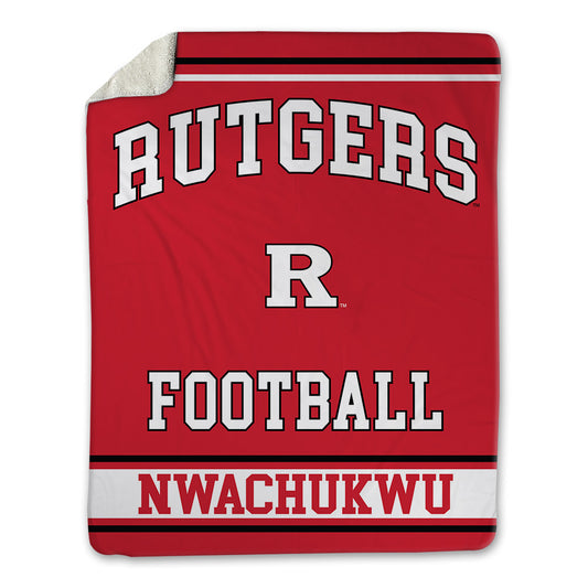 Rutgers - NCAA Football : Joe Nwachukwu - Blanket-0