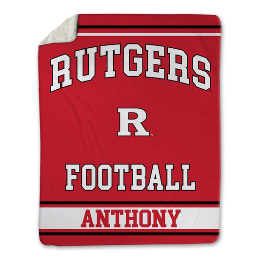 Rutgers - NCAA Football : Logan Anthony - Blanket-0