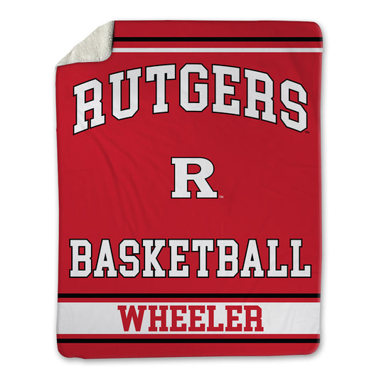 Rutgers - NCAA Women's Basketball : Precious Gem Wheeler - Blanket-0