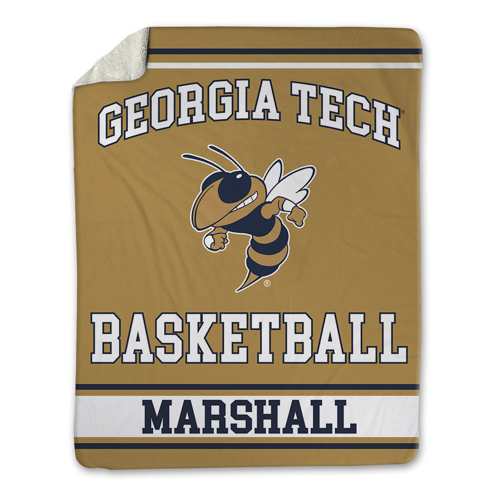 Georgia Tech - NCAA Men's Basketball : Peyton Marshall - Blanket-0