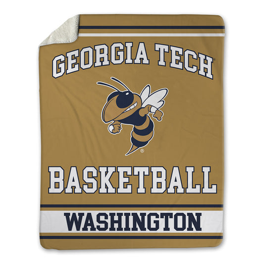 Georgia Tech - NCAA Men's Basketball : Lamar Washington - Blanket-0