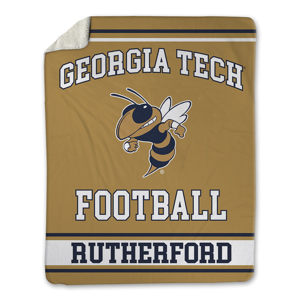 Georgia Tech - NCAA Football : Malik Rutherford - Blanket-0